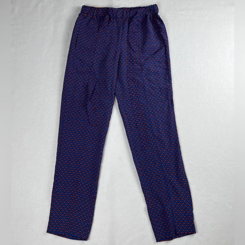 Tory Burch Women's Talia Two-Tone Silk Pull On Trousers‎ Sz Small?